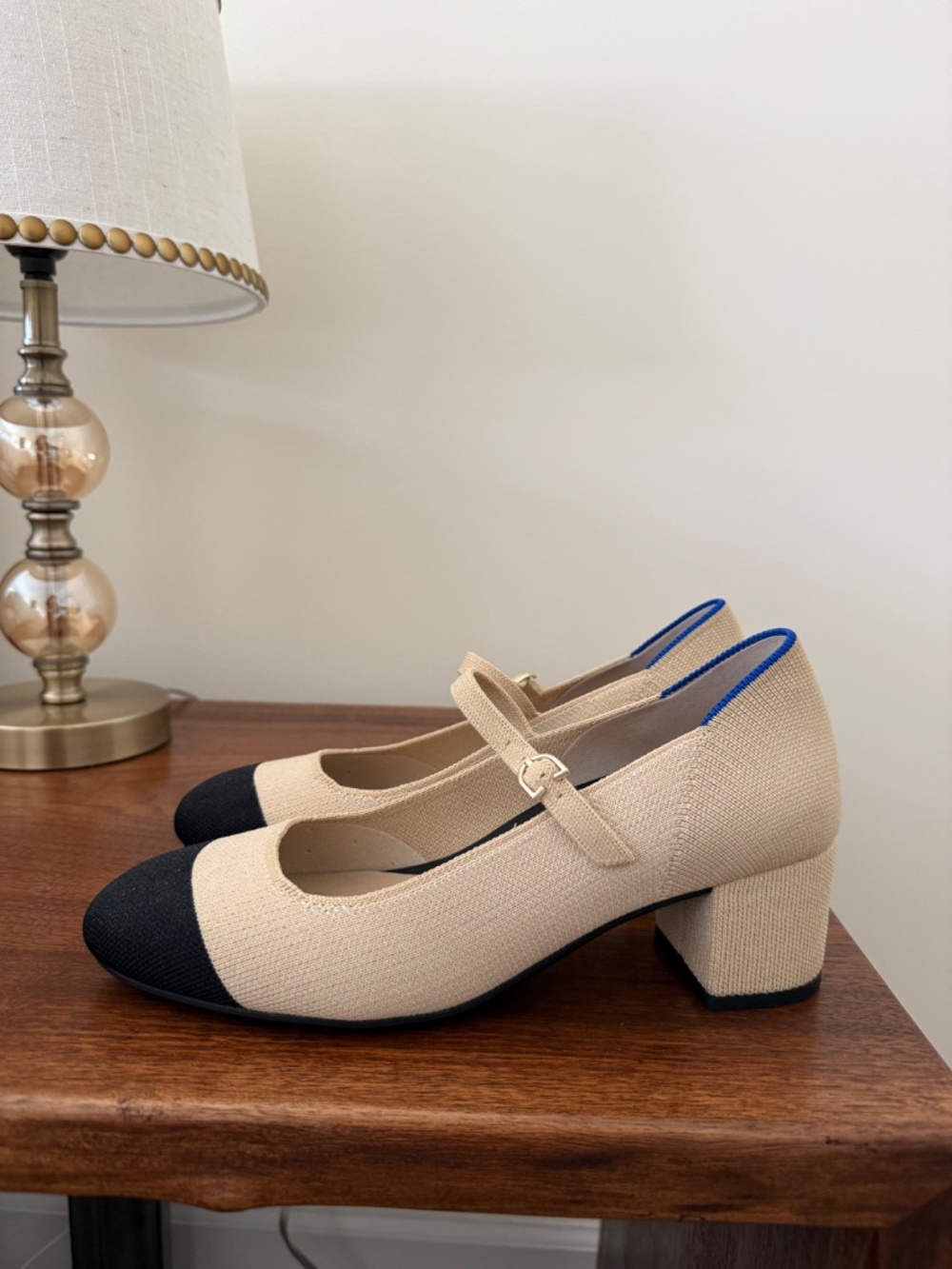 Rothy's The Mary Jane Heel in Cream Captoe, Size 8.5 - Picture 4 of 6